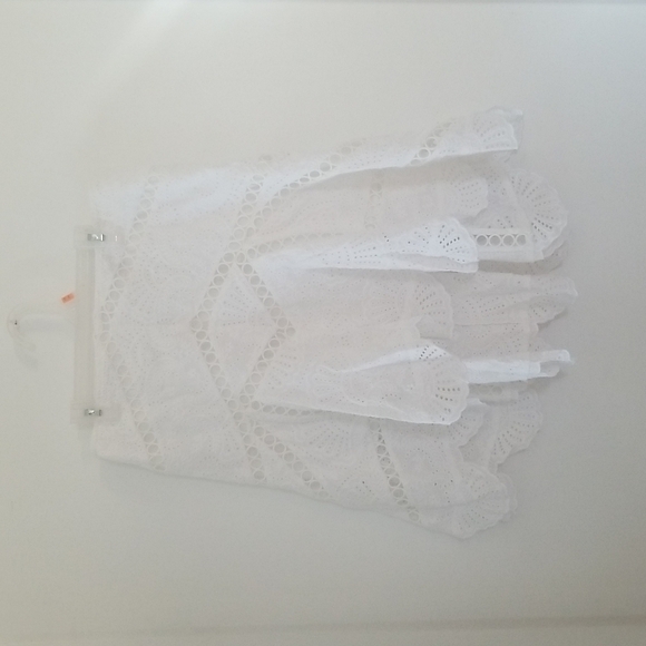 Zimmermann Mercer Fan High Low Skirt White Coastal Cowgirl b150 - Picture 3 of 8